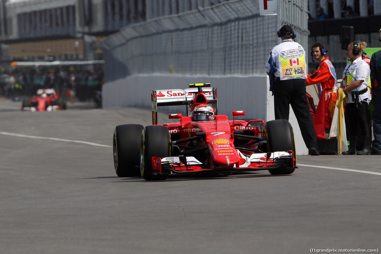 GP CANADA, 05.06.2015 - Prove Libere 1, Kimi Raikkonen (FIN) Ferrari SF15-T e Sebastian Vettel (GER) Ferrari SF15-T