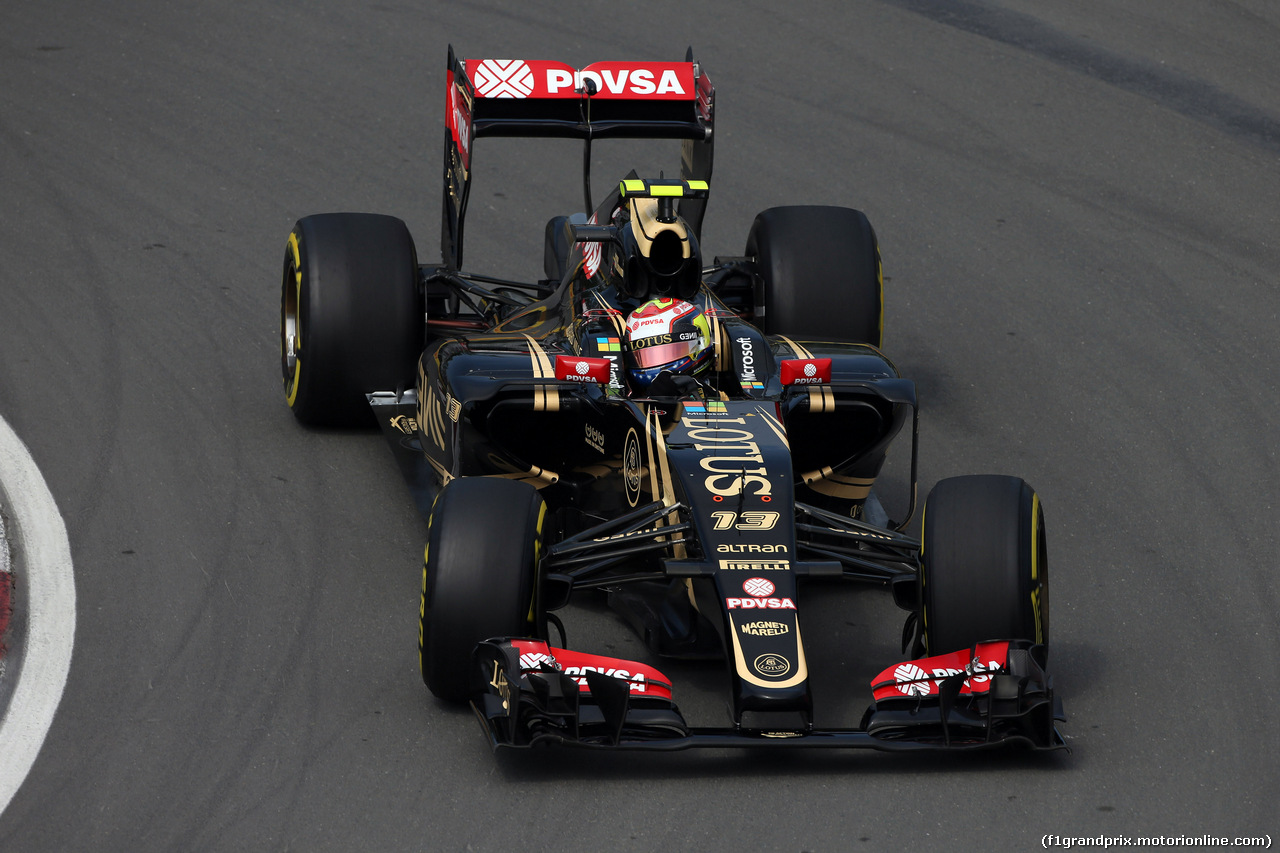 GP CANADA, 05.06.2015 - Prove Libere 1, Pastor Maldonado (VEN) Lotus F1 Team E23