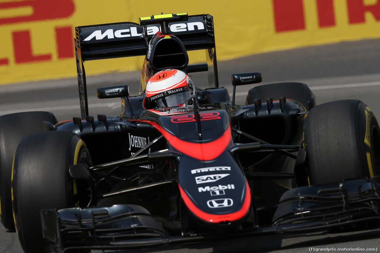 GP CANADA, 05.06.2015 - Prove Libere 1, Jenson Button (GBR)  McLaren Honda MP4-30.