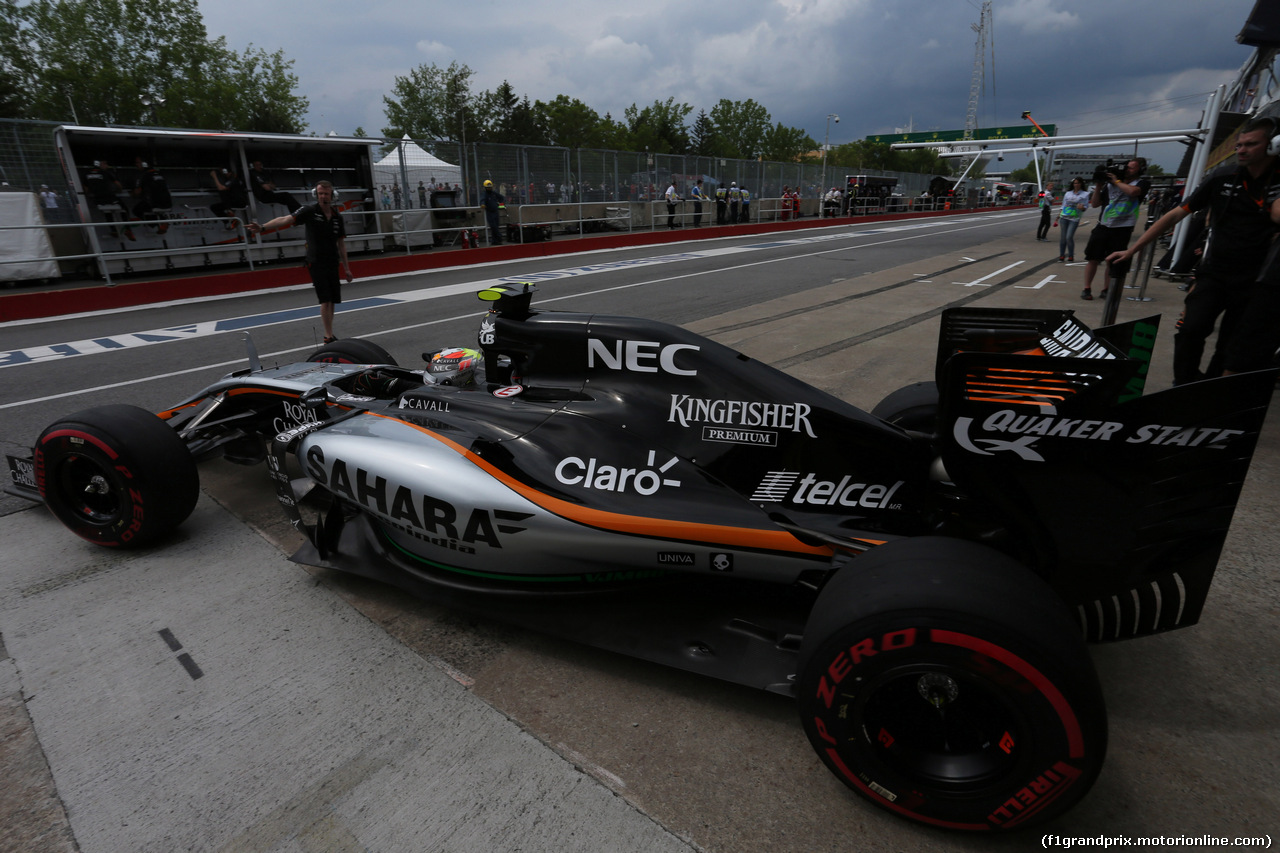 GP CANADA, 05.06.2015 - Prove Libere 2, Sergio Perez (MEX) Sahara Force India F1 VJM08