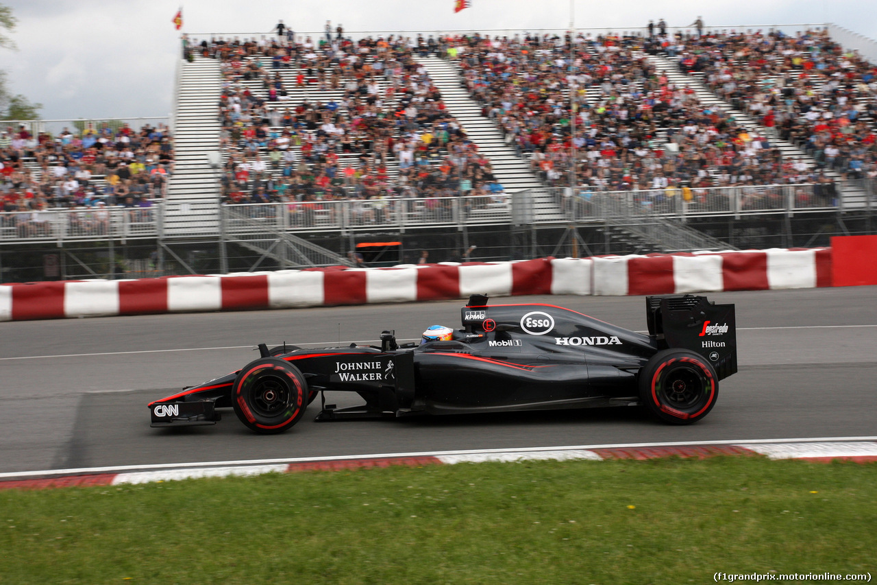 GP CANADA, 05.06.2015 - Prove Libere 2, Fernando Alonso (ESP) McLaren Honda MP4-30