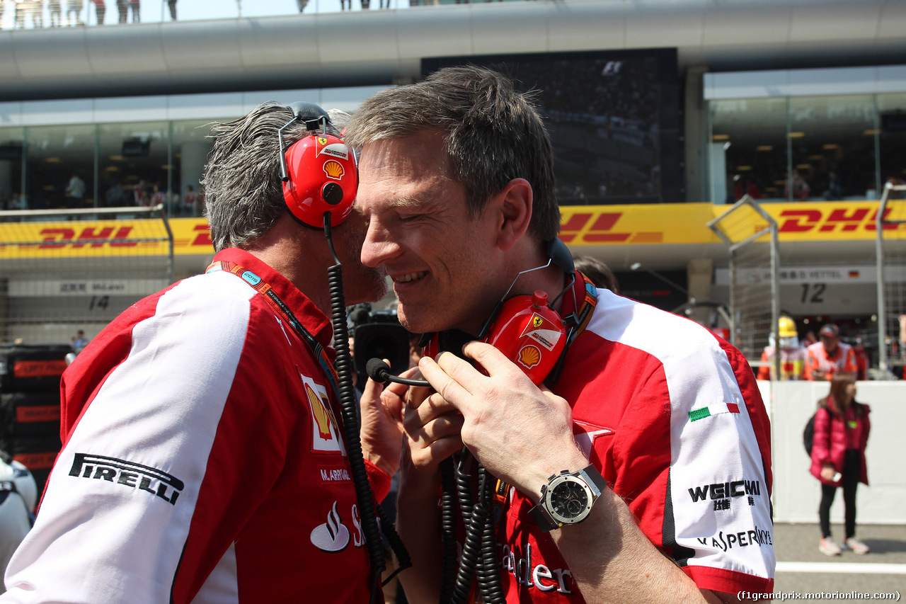 GP CINA, 12.04.2015 - Gara, Maurizio Arrivabene (ITA) Ferrari Team Principal e James Allison (GBR) Ferrari Chassis Technical Director