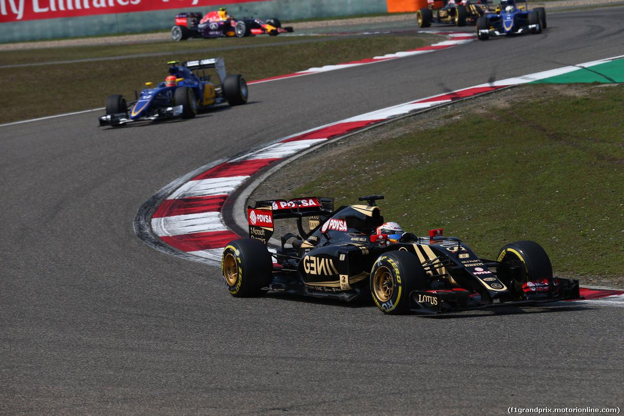 GP CINA, 12.04.2015 - Gara, Romain Grosjean (FRA) Lotus F1 Team E23