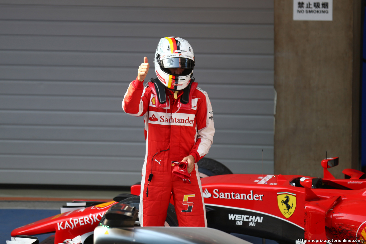 GP CINA, 12.04.2015 - Gara, terzo Sebastian Vettel (GER) Ferrari SF15-T