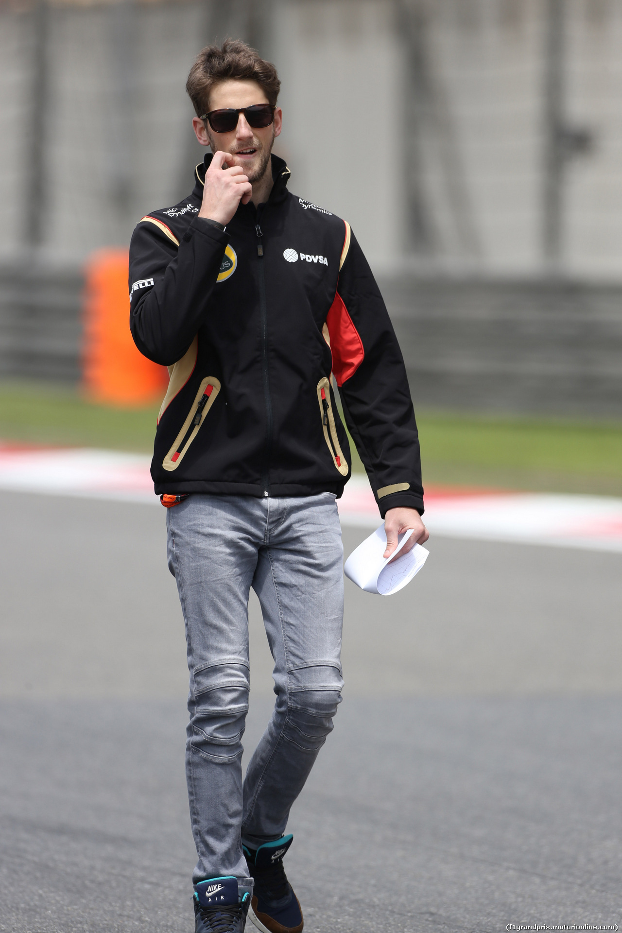 GP CINA, 09.04.2015 - Romain Grosjean (FRA) Lotus F1 Team E23