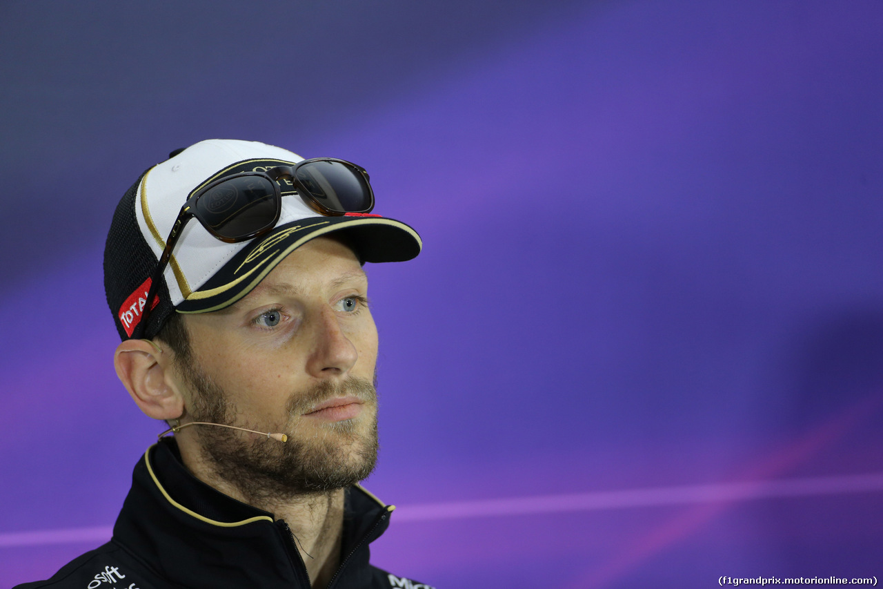 GP CINA, 09.04.2015 - Conferenza Stampa, Romain Grosjean (FRA) Lotus F1 Team E23