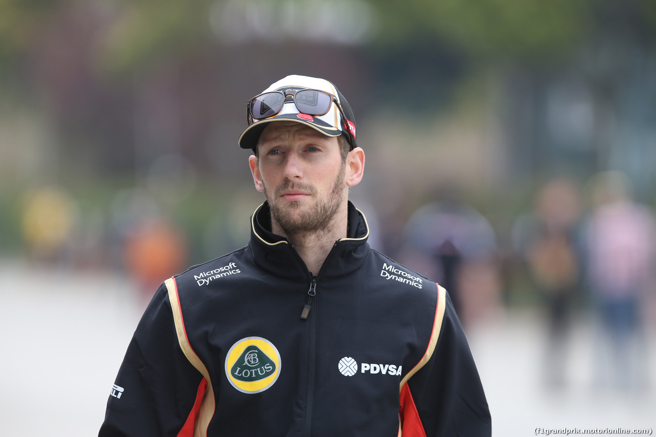 GP CINA, 09.04.2015 - Romain Grosjean (FRA) Lotus F1 Team E23