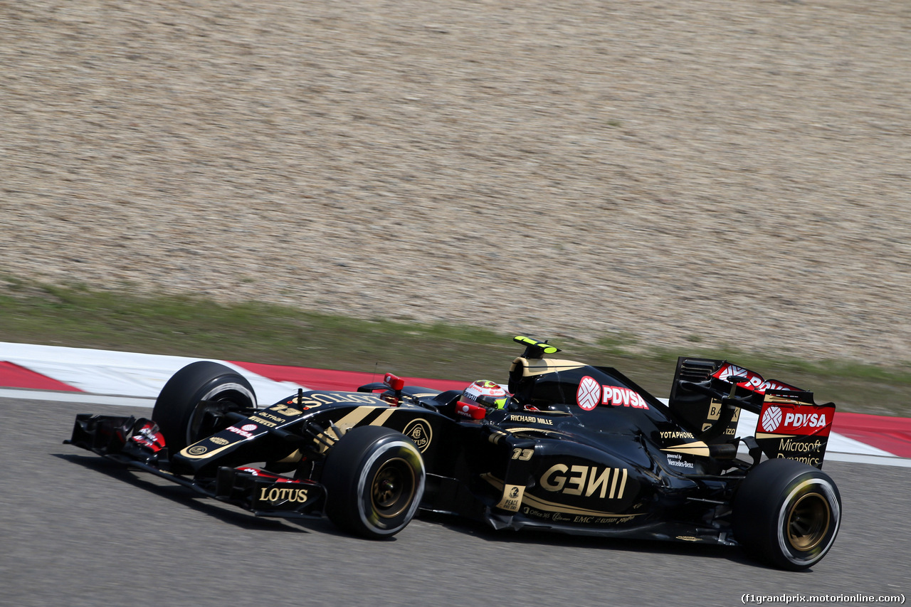 GP CINA, 11.04.2015 - Prove Libere 3, Pastor Maldonado (VEN) Lotus F1 Team E23