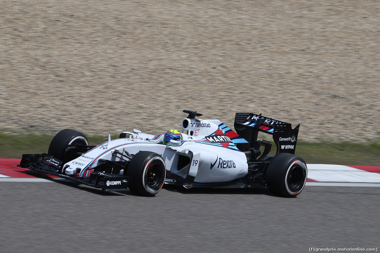 GP CINA, 11.04.2015 - Prove Libere 3, Felipe Massa (BRA) Williams F1 Team FW37
