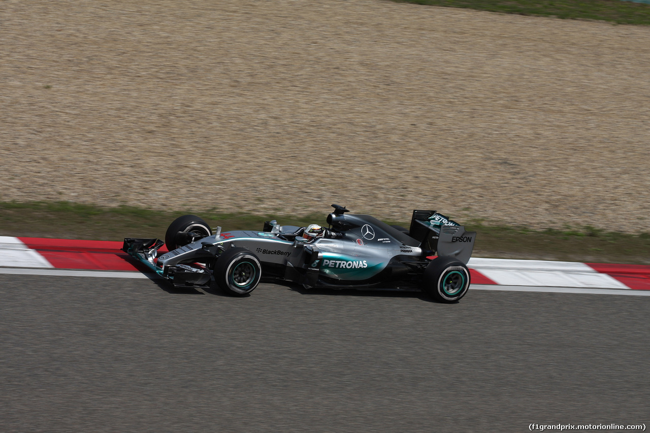 GP CINA, 11.04.2015 - Prove Libere 3, Lewis Hamilton (GBR) Mercedes AMG F1 W06