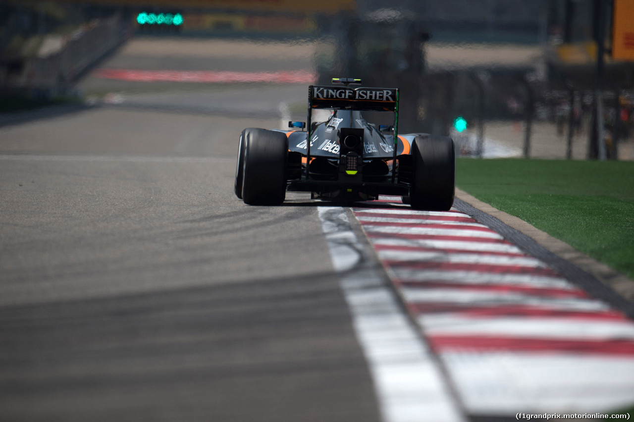 GP CINA, 11.04.2015 - Prove Libere 3, Sergio Perez (MEX) Sahara Force India F1 VJM08
