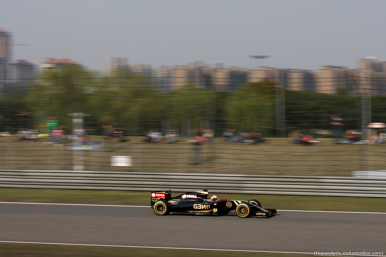GP CINA, 11.04.2015 - Qualifiche, Romain Grosjean (FRA) Lotus F1 Team E23