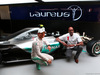GP CINA, 11.04.2015 - (L to R): Nico Rosberg (GER) Mercedes AMG F1 with Ed Moses (USA) 400m Hurdles Athletics Legend.