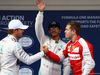 GP CINA, 11.04.2015 - Qualifiche, secondo Nico Rosberg (GER) Mercedes AMG F1 W06, Lewis Hamilton (GBR) Mercedes AMG F1 W06 pole position e terzo Sebastian Vettel (GER) Ferrari SF15-T