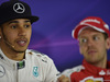 GP CINA, 11.04.2015 - Qualifiche, Conferenza Stampa, Lewis Hamilton (GBR) Mercedes AMG F1 W06 e Sebastian Vettel (GER) Ferrari SF15-T