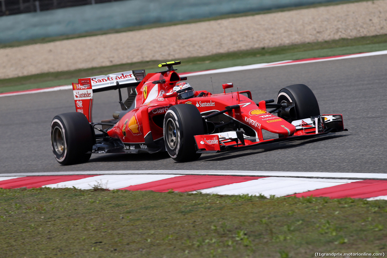 GP CINA, 10.04.2015 - Prove Libere 1, Kimi Raikkonen (FIN) Ferrari SF15-T