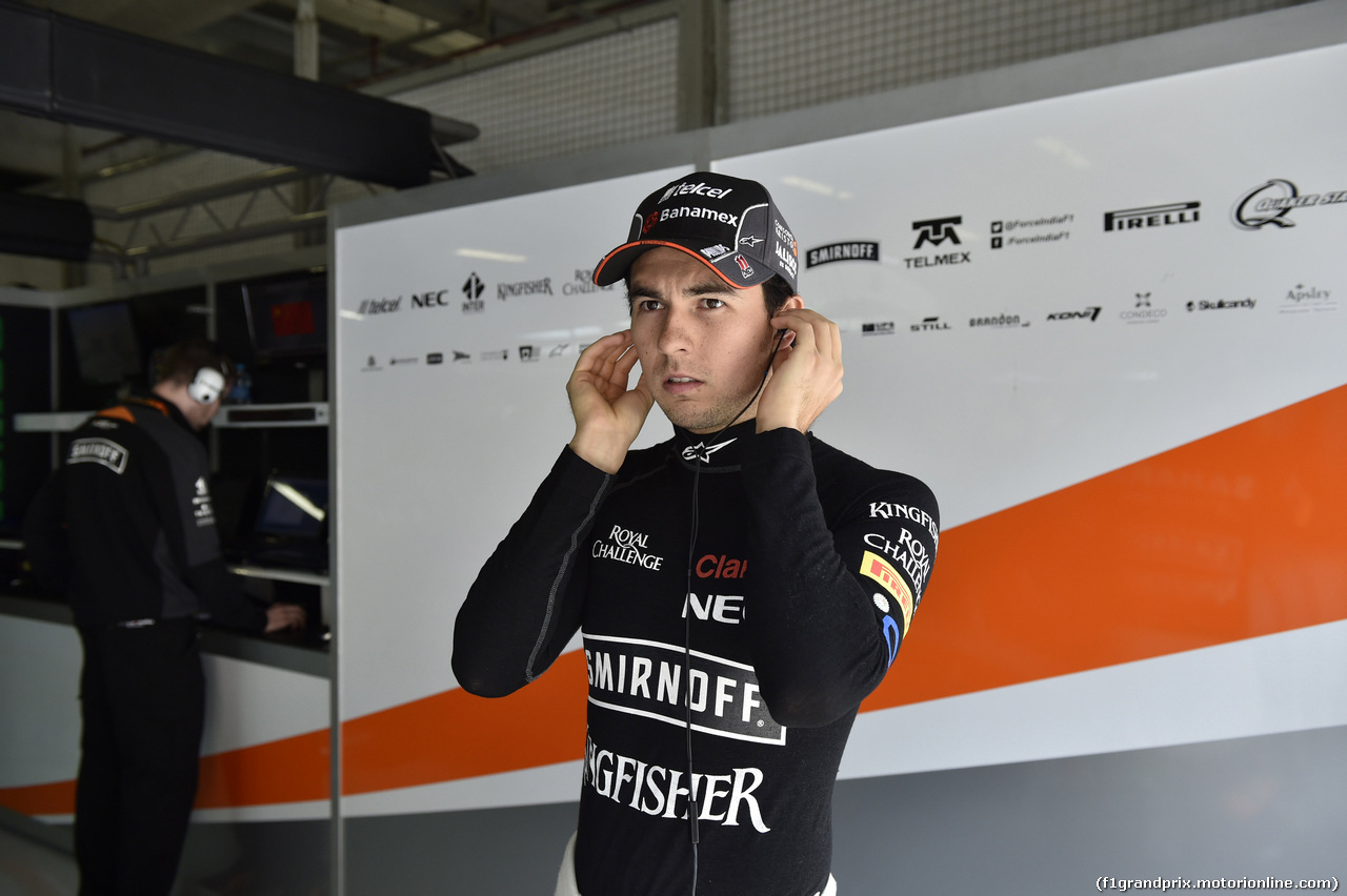 GP CINA, 10.04.2015 - Prove Libere 1, Sergio Perez (MEX) Sahara Force India F1 VJM08