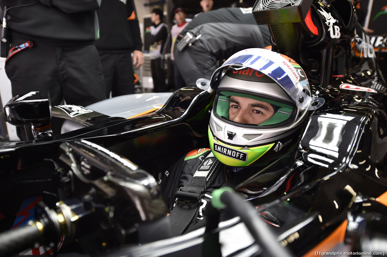 GP CINA, 10.04.2015 - Prove Libere 1, Sergio Perez (MEX) Sahara Force India F1 VJM08