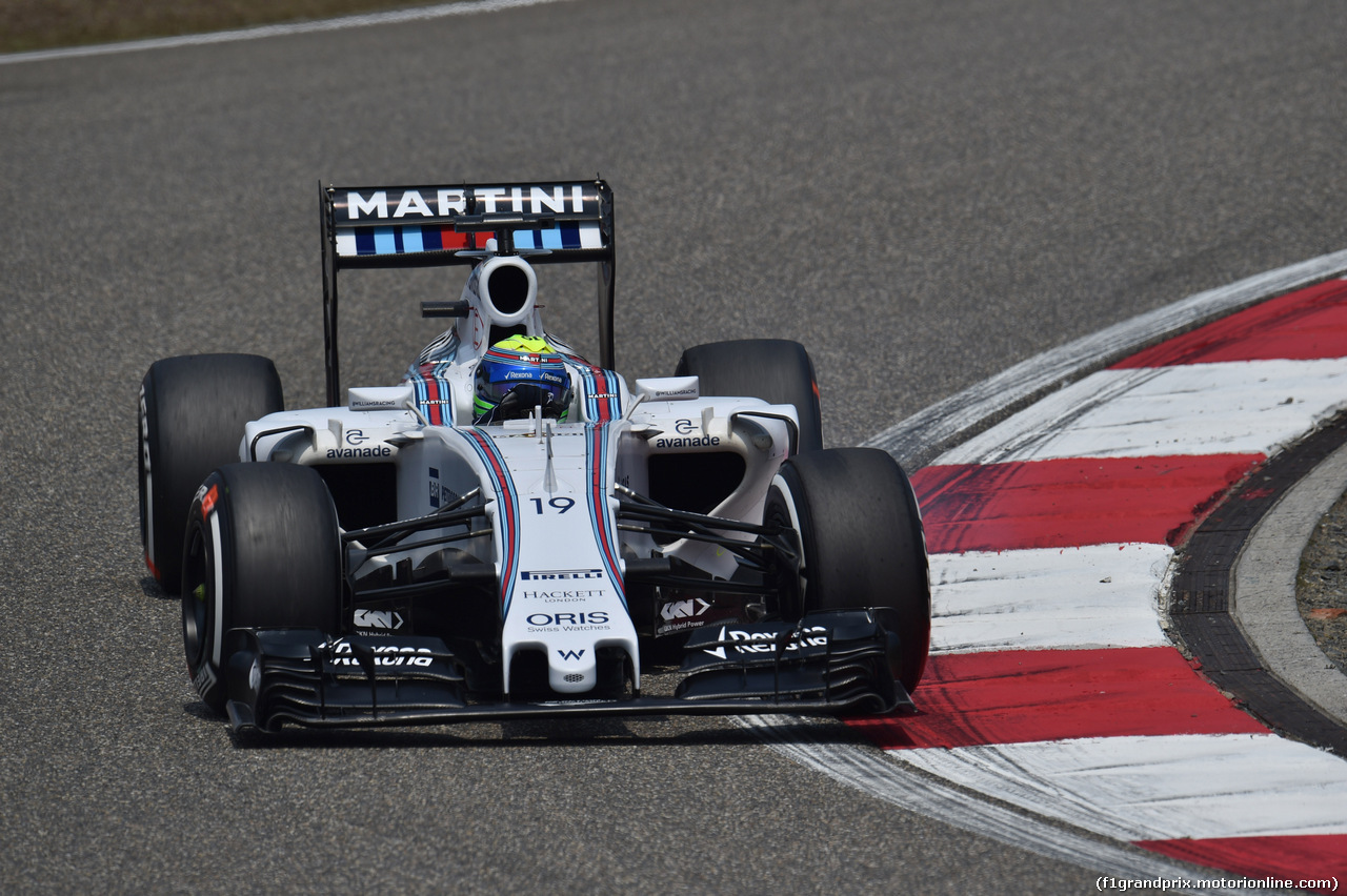 GP CINA, 10.04.2015 - Prove Libere 1, Felipe Massa (BRA) Williams F1 Team FW37