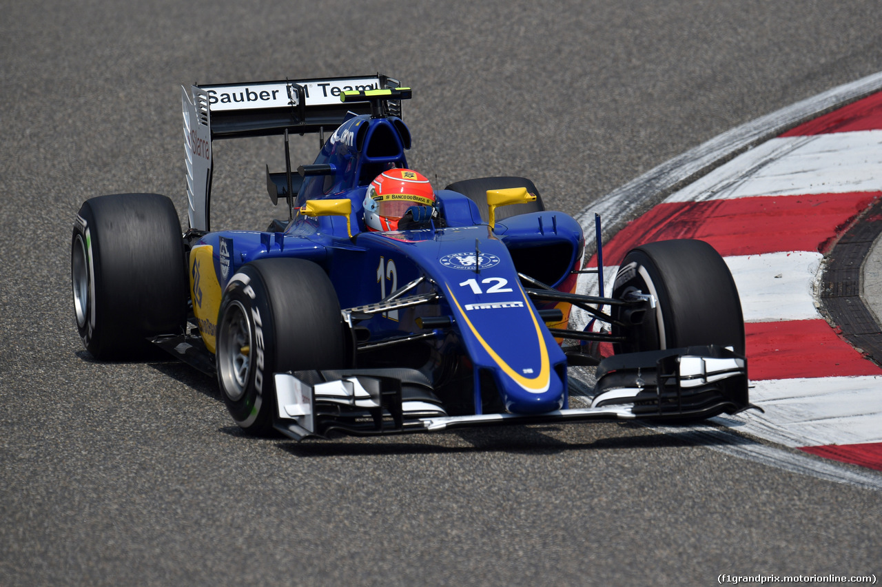 GP CINA, 10.04.2015 - Prove Libere 1, Felipe Nasr (BRA) Sauber C34