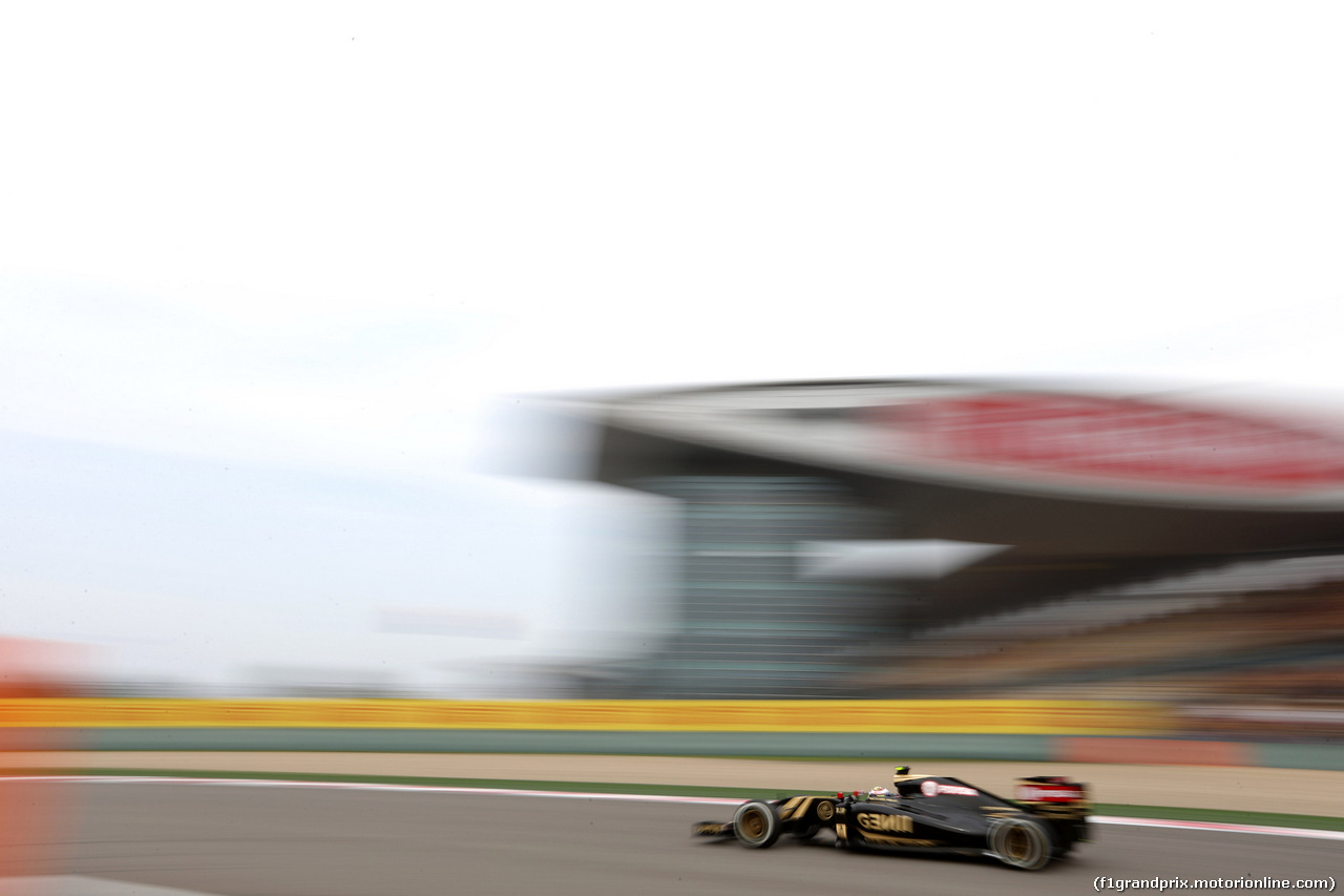 GP CINA, 10.04.2015 - Prove Libere 2, Pastor Maldonado (VEN) Lotus F1 Team E23