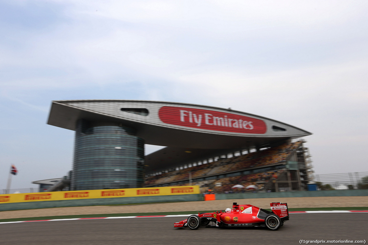 GP CINA, 10.04.2015 - Prove Libere 2, Sebastian Vettel (GER) Ferrari SF15-T