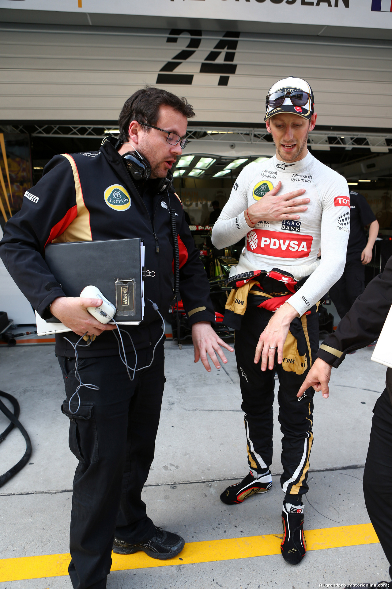 GP CINA, 10.04.2015 - Prove Libere 2, Romain Grosjean (FRA) Lotus F1 Team E23