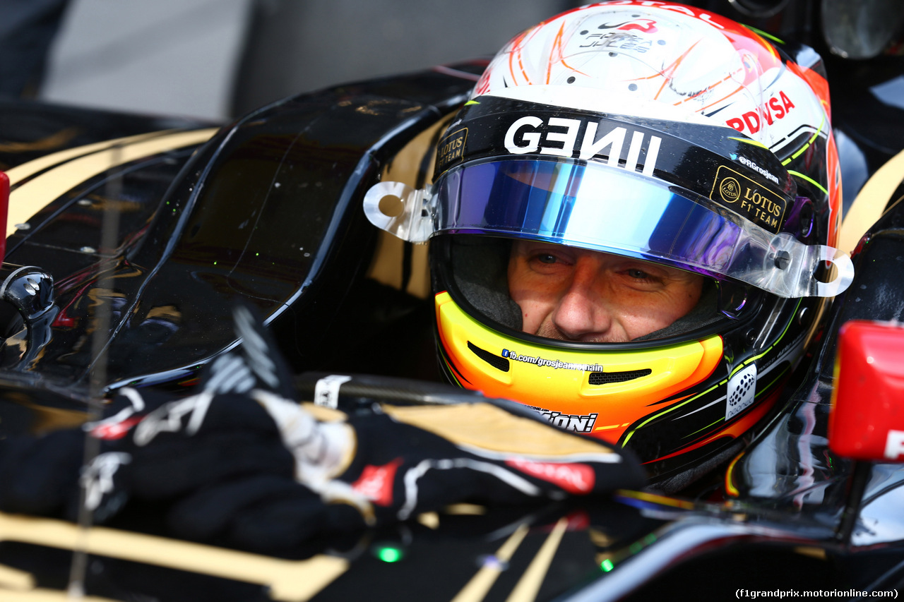 GP CINA, 10.04.2015 - Prove Libere 2, Romain Grosjean (FRA) Lotus F1 Team E23