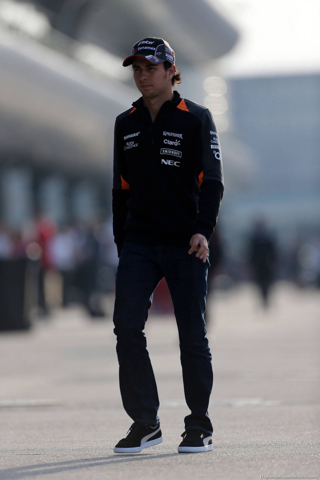 GP CINA, 10.04.2015 - Sergio Perez (MEX) Sahara Force India F1 VJM08