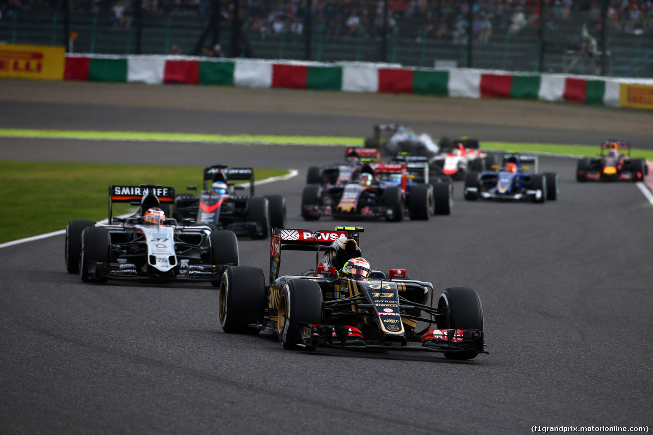 GP GIAPPONE, 27.09.2015 - Gara, Pastor Maldonado (VEN) Lotus F1 Team E23