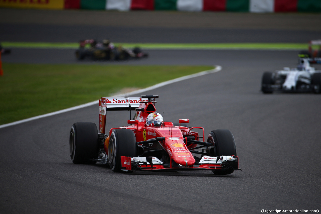 GP GIAPPONE, 27.09.2015 - Gara, Sebastian Vettel (GER) Ferrari SF15-T