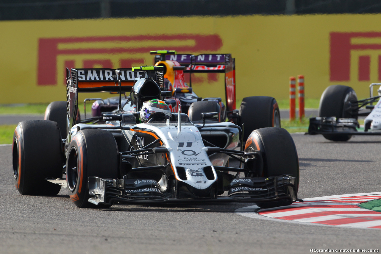 GP GIAPPONE, 27.09.2015 - Gara, Sergio Perez (MEX) Sahara Force India F1 VJM08