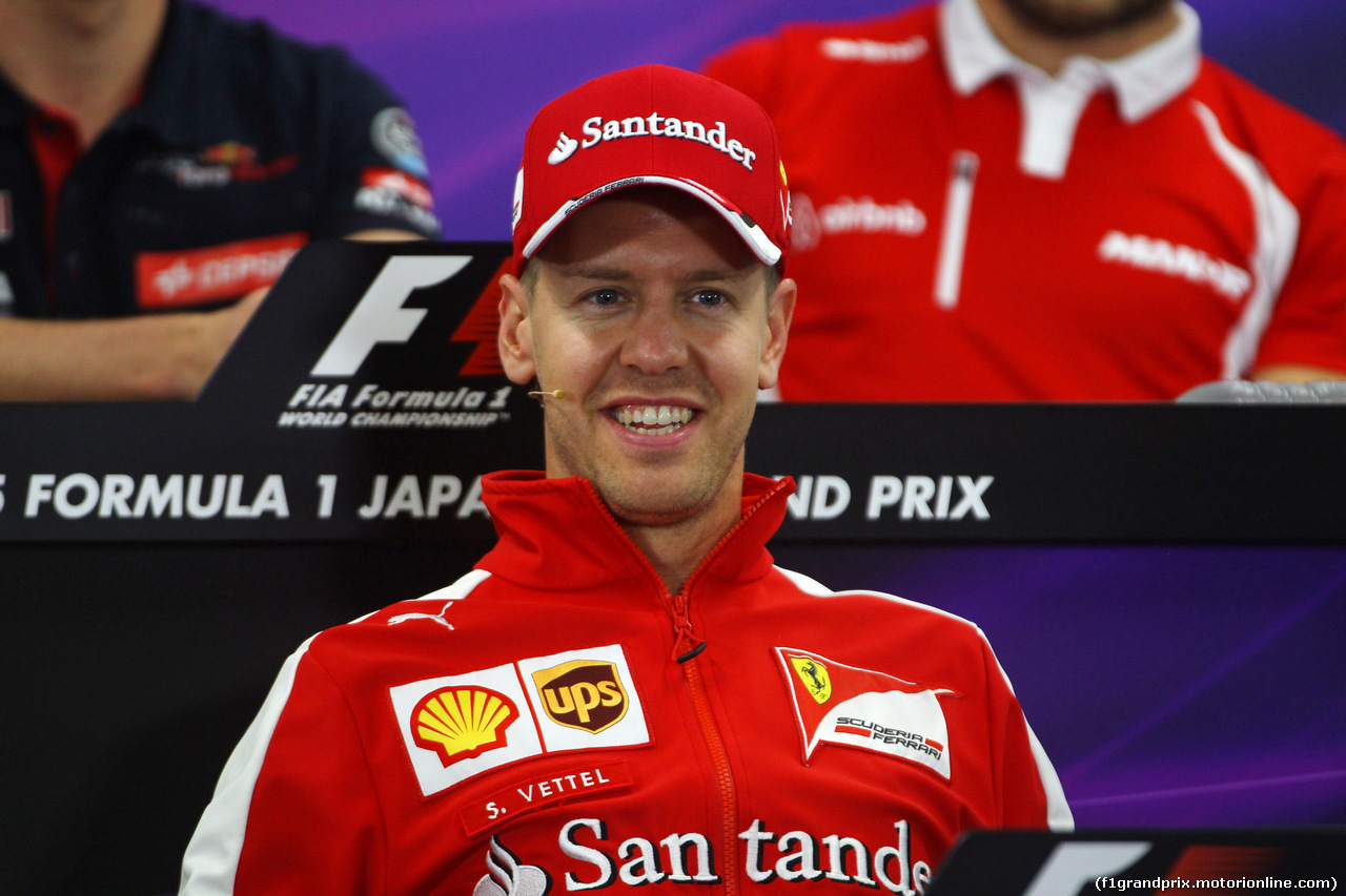 GP GIAPPONE, 24.09.2015 - Conferenza Stampa, Sebastian Vettel (GER) Ferrari SF15-T