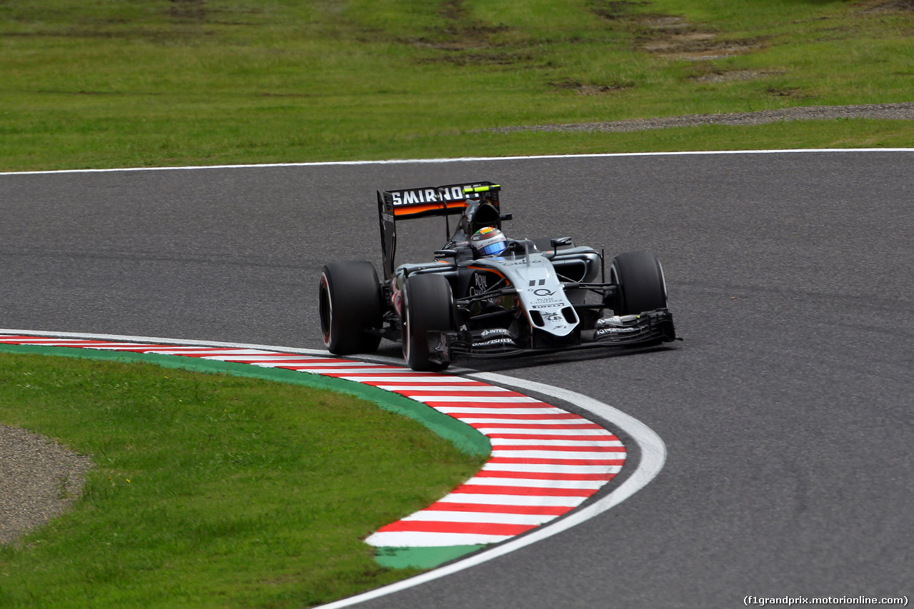 GP GIAPPONE, 26.09.2015 - Prove Libere 3, Sergio Perez (MEX) Sahara Force India F1 VJM08
