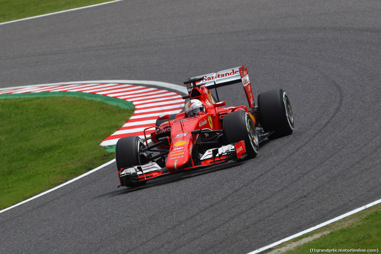 GP GIAPPONE, 26.09.2015 - Prove Libere 3, Sebastian Vettel (GER) Ferrari SF15-T