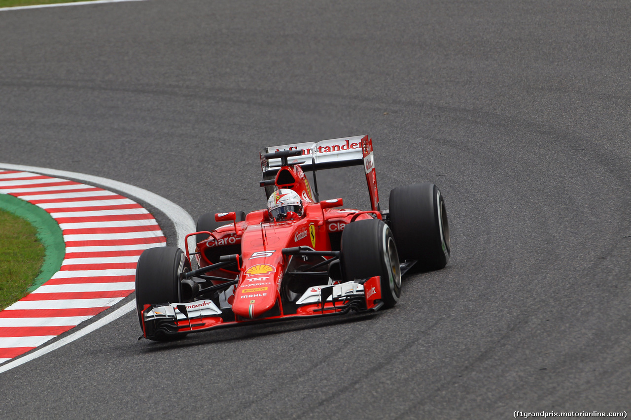 GP GIAPPONE, 26.09.2015 - Prove Libere 3, Sebastian Vettel (GER) Ferrari SF15-T