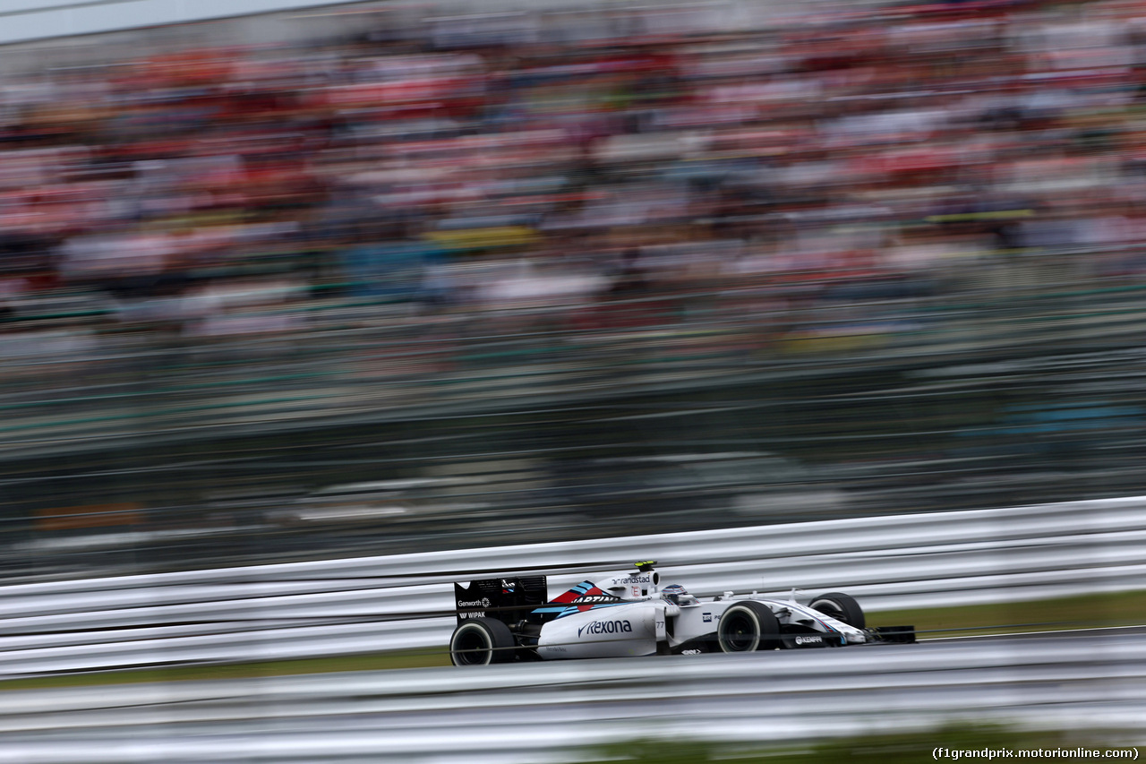 GP GIAPPONE, 26.09.2015 - Prove Libere 3, Valtteri Bottas (FIN) Williams F1 Team FW37