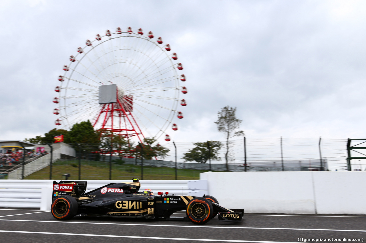 GP GIAPPONE, 26.09.2015 - Prove Libere 3, Pastor Maldonado (VEN) Lotus F1 Team E23
