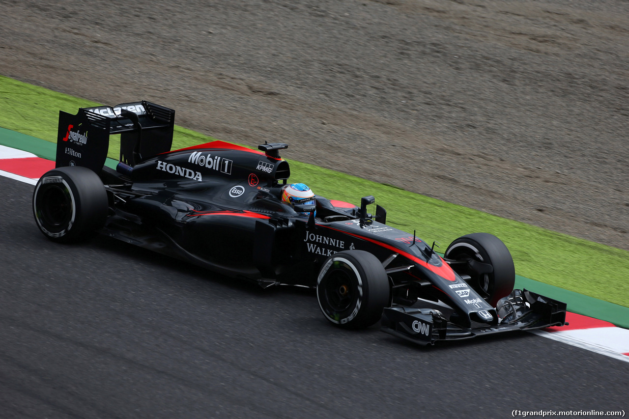 GP GIAPPONE, 26.09.2015 - Prove Libere 3, Fernando Alonso (ESP) McLaren Honda MP4-30