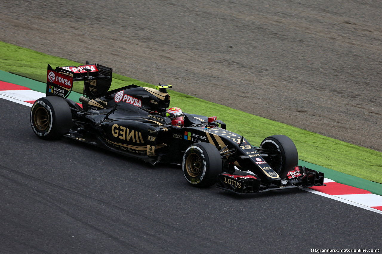 GP GIAPPONE, 26.09.2015 - Prove Libere 3, Pastor Maldonado (VEN) Lotus F1 Team E23