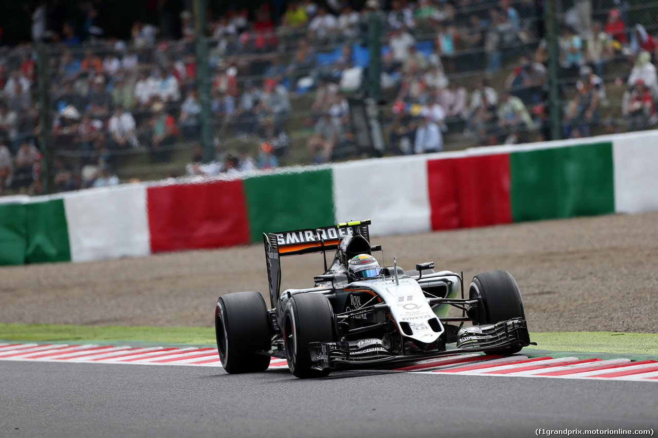 GP GIAPPONE, 26.09.2015 - Prove Libere 3, Sergio Perez (MEX) Sahara Force India F1 VJM08
