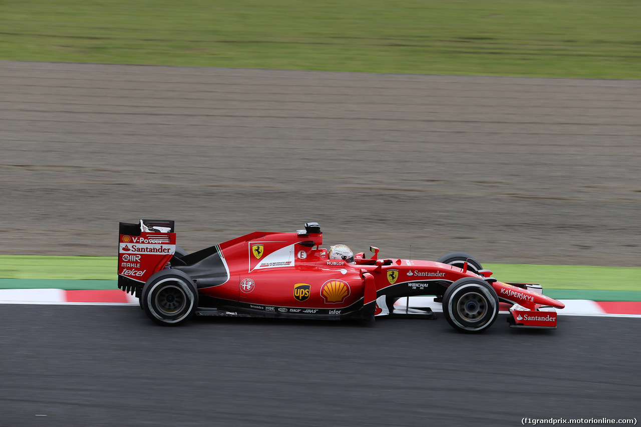 GP GIAPPONE, 26.09.2015 - Prove Libere 3, Sebastian Vettel (GER) Ferrari SF15-T
