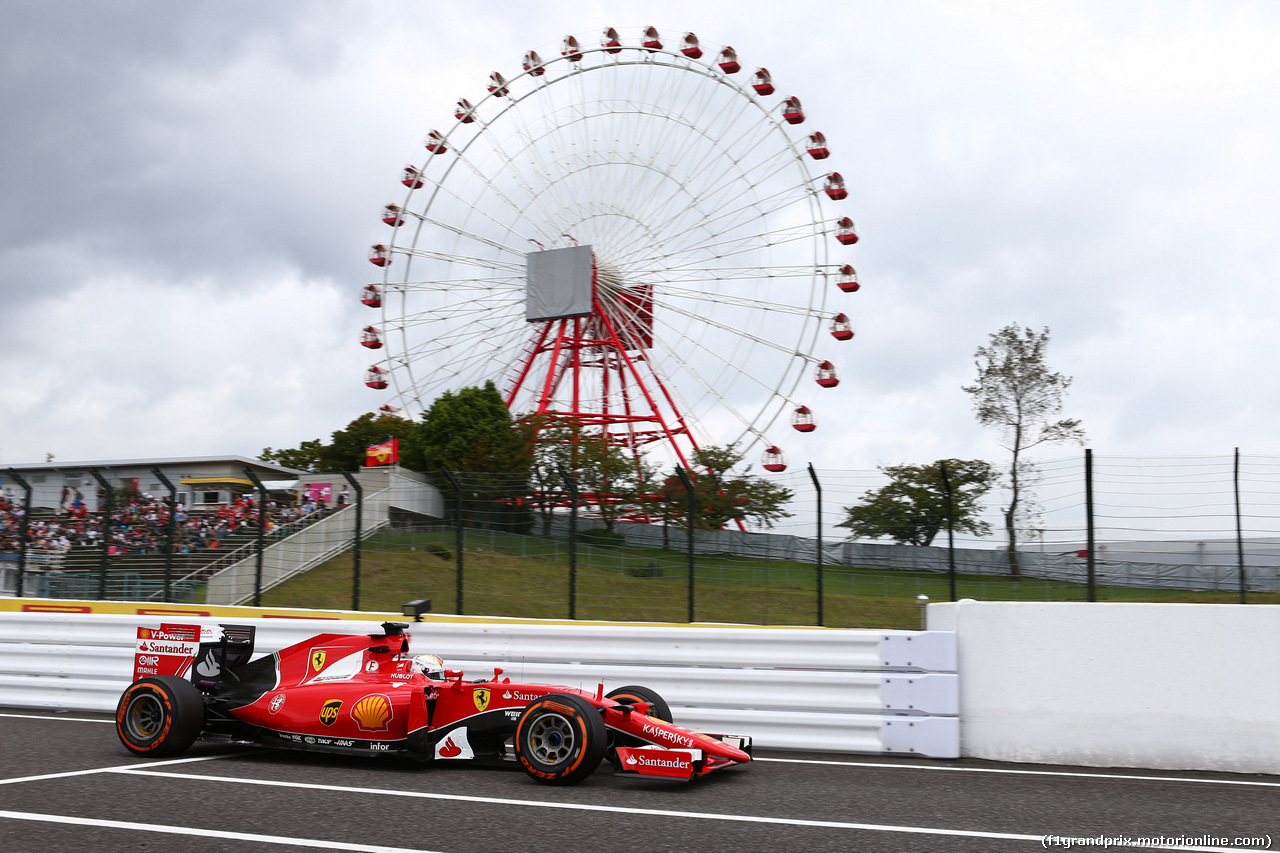 GP GIAPPONE, 26.09.2015 - Prove Libere 3, Sebastian Vettel (GER) Ferrari SF15-T