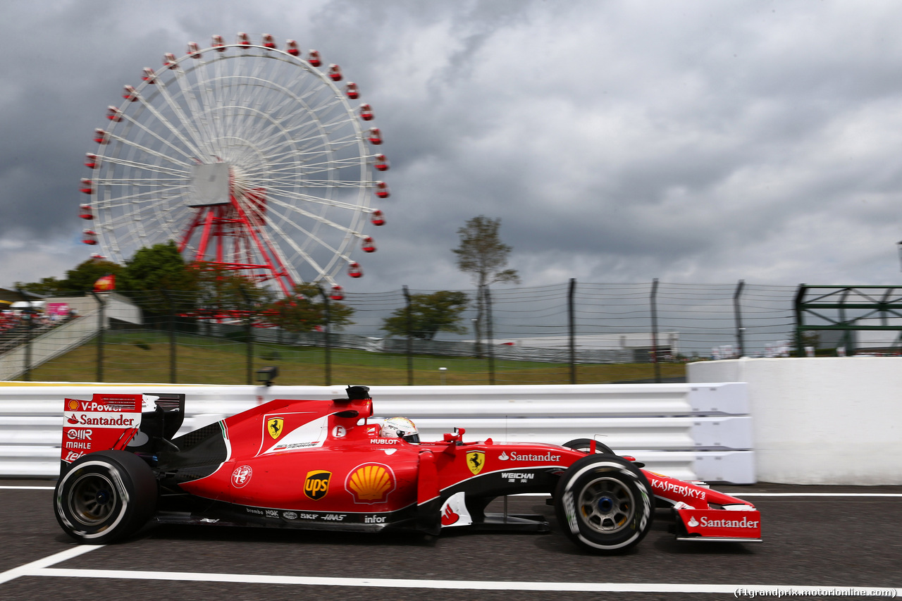 GP GIAPPONE, 26.09.2015 - Prove Libere 3, Sebastian Vettel (GER) Ferrari SF15-T
