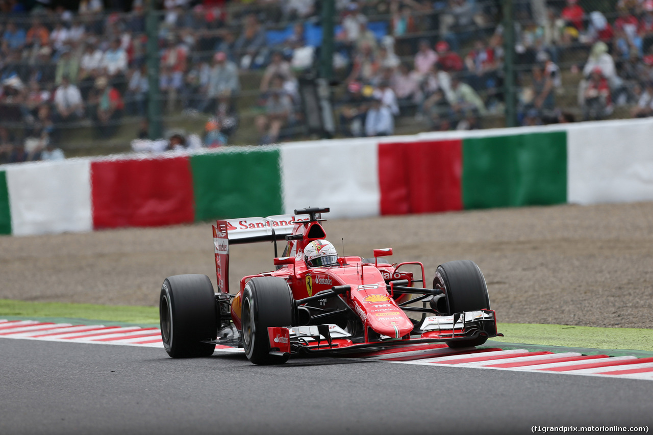 GP GIAPPONE, 26.09.2015 - Prove Libere 3, Sebastian Vettel (GER) Ferrari SF15-T