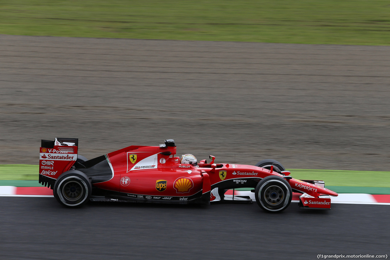 GP GIAPPONE, 26.09.2015 - Prove Libere 3, Sebastian Vettel (GER) Ferrari SF15-T