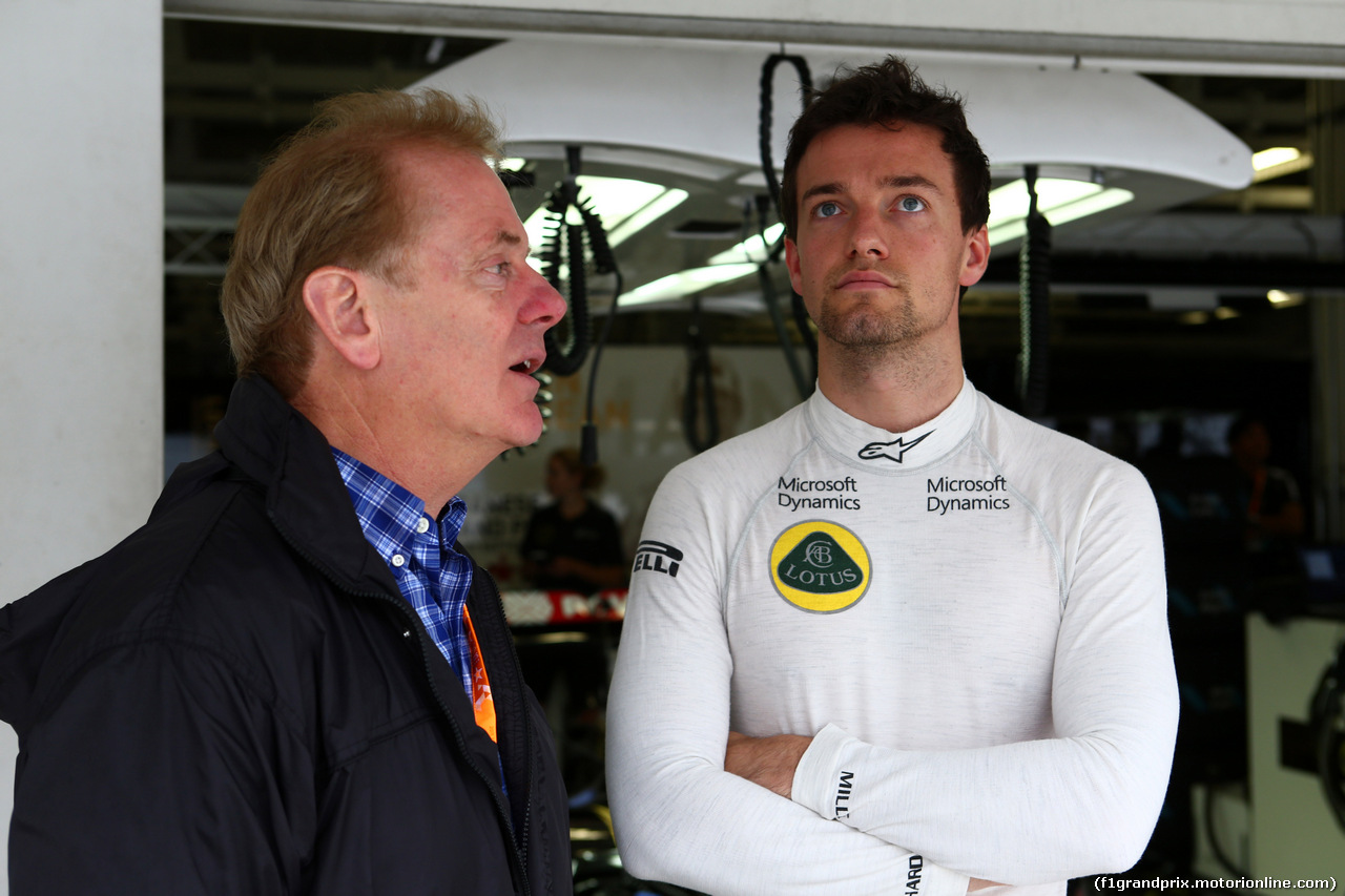 GP GIAPPONE, 25.09.2015 - Prove Libere 1, Jonathan Palmer, chief executive of MotorSport Vision e Jolyon Palmer (GBR) Test Driver, Lotus F1 Team