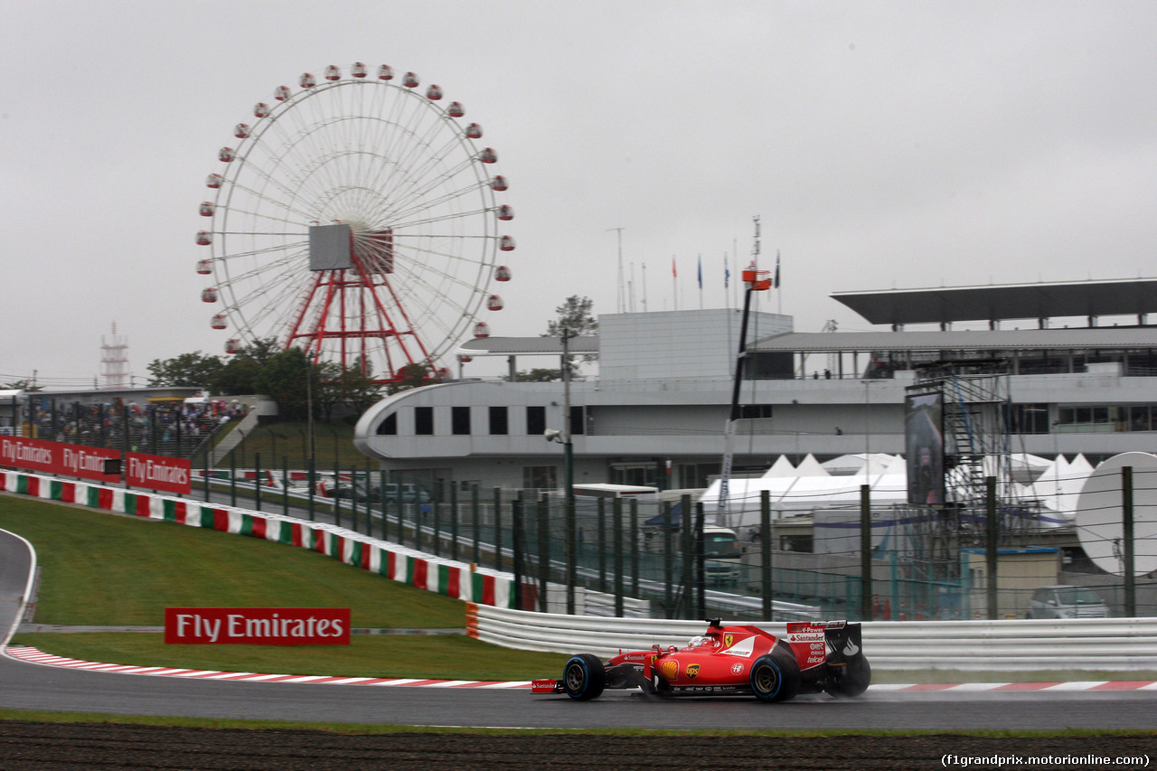 GP GIAPPONE, 25.09.2015 - Prove Libere 1, Sebastian Vettel (GER) Ferrari SF15-T