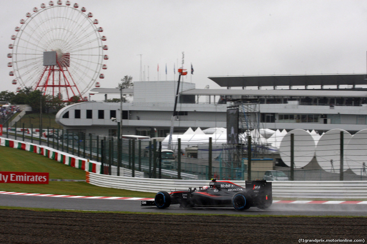 GP GIAPPONE, 25.09.2015 - Prove Libere 1, Jenson Button (GBR)  McLaren Honda MP4-30.