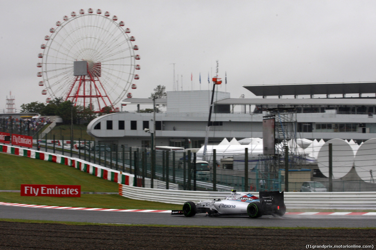 GP GIAPPONE, 25.09.2015 - Prove Libere 1, Valtteri Bottas (FIN) Williams F1 Team FW37